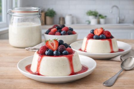 Receta Gatimi me Kefir - Receta të Shëndetshme dhe të Detajuara - nga edesia.al - panna cotta me kefir