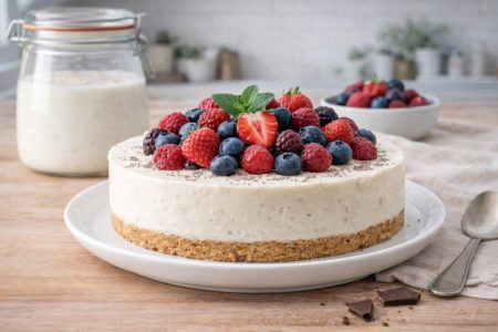Receta Gatimi me Kefir - Receta të Shëndetshme dhe të Detajuara - nga edesia.al cheesecake pa pjekje me kefir
