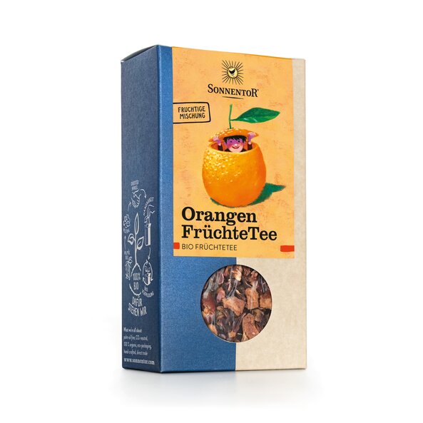 caj me portokall dhe fruta