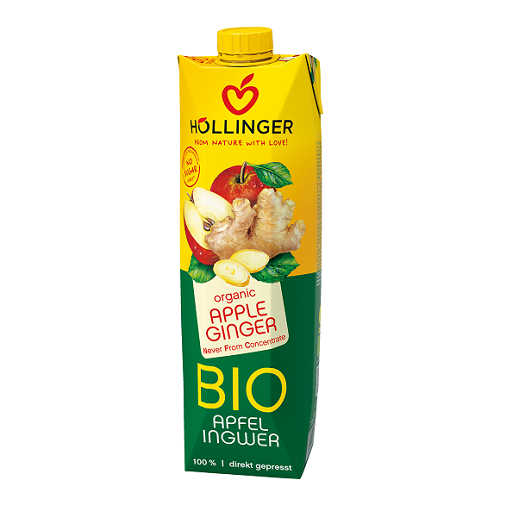 Apple Juice with Ginger Lëng Molle me Xhinxher Bio 1L | 100% Organik - Image 1