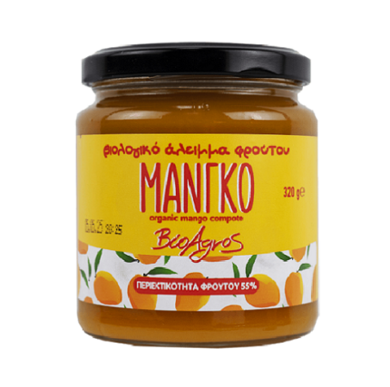 Reçel Mango pa Sheqer të Shtuar 320g Bioagros
