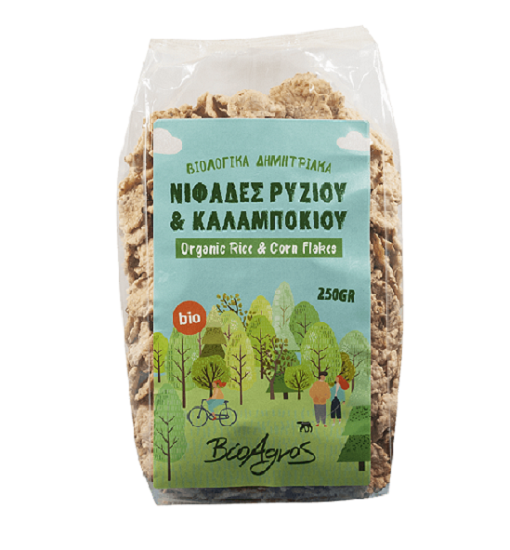 Corn & Rice Flakes Flakes Orizi dhe Misri Bio 250g | Bioagros Bio - Image 1