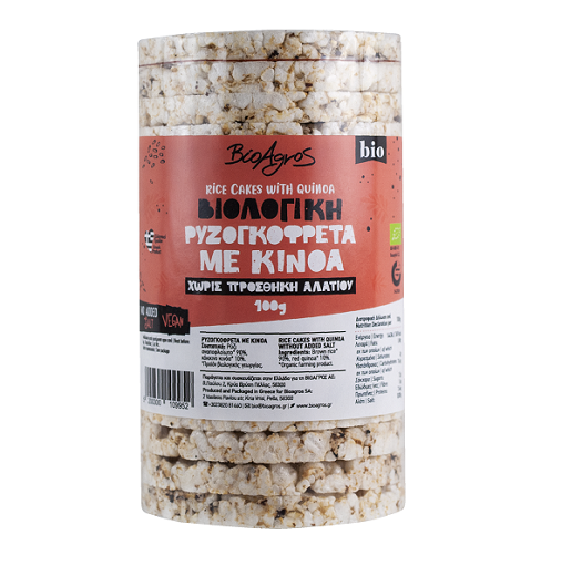 Rice Cake with Quinoa 1 Galeta Orizi Bio me Kuinoa100g | Bioagros Bio - Image 1