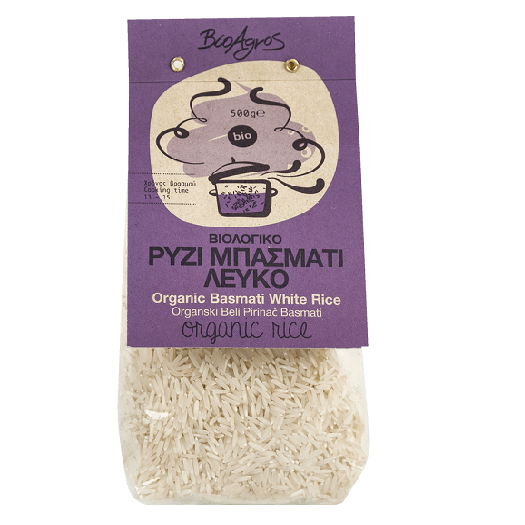 White Basmati Rice Oriz Basmati i Bardhë Bio 500g | Bioagros Bio - Image 1