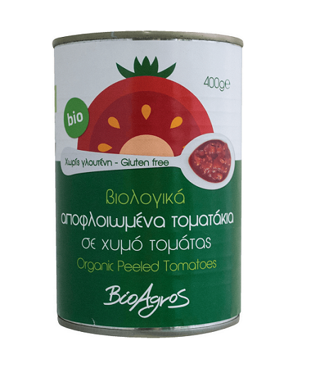Domate të Qëruara Bio 400g – domate organike për salca dhe pica