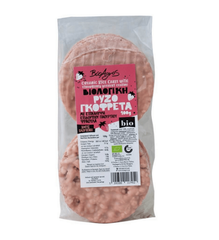 Galeta Orizi me Kos dhe Luleshtrydhe Bio 100g Bioagros Bio