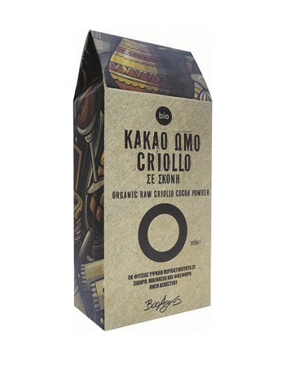 Kakao Criollo Bio 200g Kakao Criollo Bio 200g – pluhur kakao organike premium